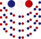 4 Pack 26.3 Feet 4th of July Pom Pom Garland Decorations, Red White Blue 30 Balls Independence Day Felt Ball Garland Patriotic Hanging Supplies for Memorial Day Labor Day Party Home Decor